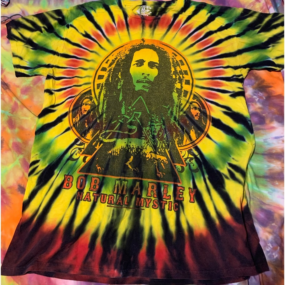 Rare!  Bob Marley Tiedye shirt. Mens sz large